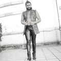 Motorcycle Trousers NK72 Men's Boots Leather Pants Skinny Jeans