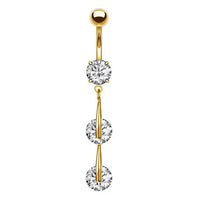 Personalized Zircon Butterfly Round Belly Button Ring