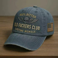 Vintage Pure Cotton Embroidered Baseball Cap From The Old Guys Club