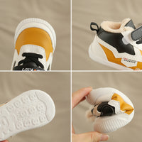 Toddler Shoes High Help Soft Soles Warm Cotton Shoes And Suede Leather Shoes For Infants Slip