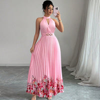 Women's Fashionable Printed Pleated Dress