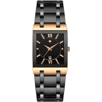 Automatic Non-mechanical Square Men's Steel Belt Quartz Watch