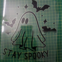 Car Body Sticker Halloween Ghost Bat English Reflective Sticker