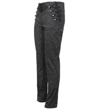 Fashionable Embroidered Chinese Knot Ethnic-Style Gothic Mens Pants