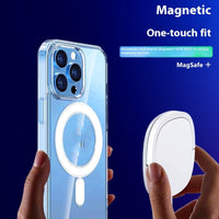 Straight Edge Airbag All-inclusive Drop-resistant Magnetic Transparent Phone Case
