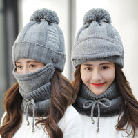 Women's ear protection knitted hat