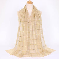 New Women's Lamp Wick Silk Sequined Scarf