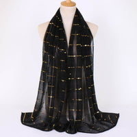 New Women's Lamp Wick Silk Sequined Scarf