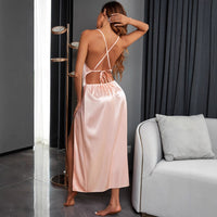 Sleeveless Sexy Slim-fit Womens Split Backless Dress