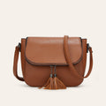 European And American-style Fashionable Flip-top Saddle Bag With Tassels