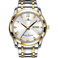 New Luminous Double Calendar Quartz Stainless Steel Waterproof Men's Watch With Watch