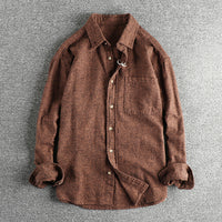 Long Sleeve Shirt Men's High-grade Youth Pocket Shirt