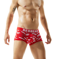 Men's Sports Low Waist Striped Boxer Underwear
