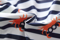 Navy Striped Swimsuit Boys Surf Suit Set
