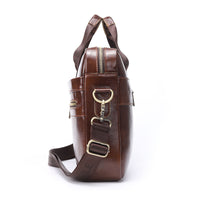 New leather men's briefcase