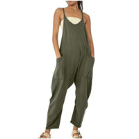 Zipper Pocket Sling Pants Jumpsuit