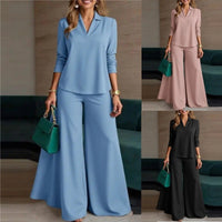 Womens Stylish And Minimalist Long-sleeve Set