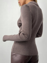 Collar Knitted Sweater Slim Fit Base Pullover Women's Sweater