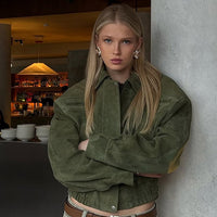 Retro Biker-style Cool Short Womens Loose Jacket