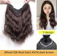 Women's Curly Long Wig Piece Is Fluffy And Invisible