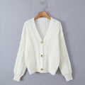 Autumn Fashion New Soft Glutinous Button Long-sleeve Cardigan Sweater