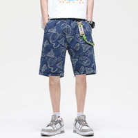 American High Street Jacquard Denim Shorts