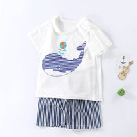 Boys And Girls Summer T-shirt Half Sleeve Suit Shorts Thin