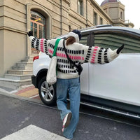 Striped Crew Neck Casual Knitwear For Women