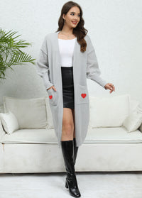 Women's Loose And Lazy Style Love Sweater Cardigan