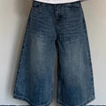 High-waisted Loose-fit Slimming Versatile Capri Wide-leg Pants