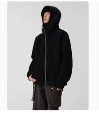 Solid Color Cardigan Sweatshirt Men's Coat