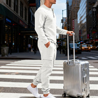Men's Loose-Fit Retro Long-Sleeve Workwear Suit