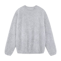 Simple Solid Color Knitted  Loose Casual Sweater