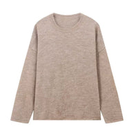 Loose-fitting Solid-color Casual Warm Sweater