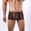 Men's Printed Leopard Snake Print Low Boxer Briefs