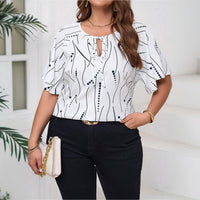 Plus-size Womens Versatile Commuter-style T-shirt