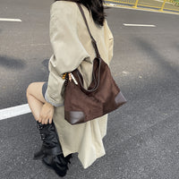 Women's Leather Large-capacity Suede Shoulder Crossbody