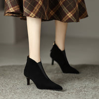 Versatile Niche-style Fashion Elastic Boots With A Stiletto Heel