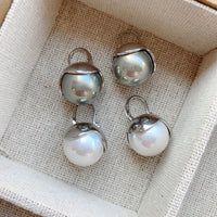 French Retro Mori Style Pearl Earrings