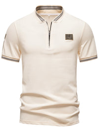 Casual Stand-Up Collar T-Shirt Men's Polo Shirt