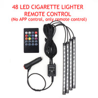 Automotive atmosphere One to four lights Remote 4x9 LED atmosphere lamp Indoor foot lamp