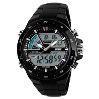 Dual display waterproof watch