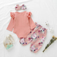 Pure color girls suit