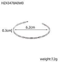 Personalized Patterned Bracelet For Women Elegant Geometric Layering Bangle In Solid Colors