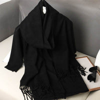 Solid Color Maillard Scarf Cashmere-like Women Warm Shawl