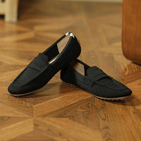 Gommino Women's Round Head Flying Woven Pumps