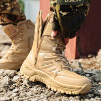 Plus size fan combat boots