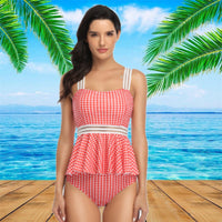 Skirt-style split swimsuit female digital printing