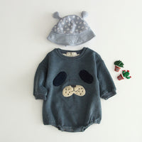 Cute flocking dog climbing suit