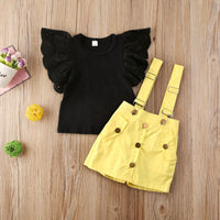 Two-piece suspender culottes